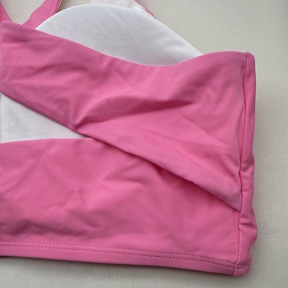 Women's Swim Bra Modest High Neck Bikini Top Quick Dry UPF 50+Bathing Suit Sz-42 - Picture 8 of 15